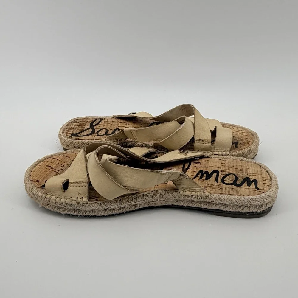 Sam Edelman Averie SANDALS Women Size 6M Leather Espadrille‎ Flat Sandals